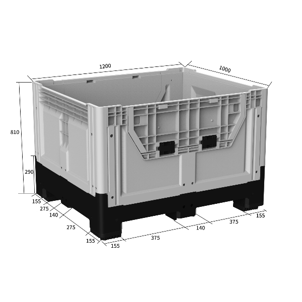 Plastic Foldable Pallet Boxes MYBCAF1210H810
