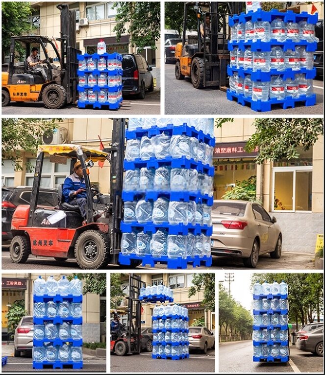 19 Liter 12 Bottles Bottled Water Pallet 5 Gallon storage stackable Pallet of water for water factory